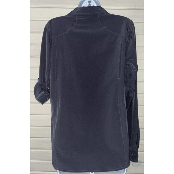 Marmot Sz LARGE Erika Shirt Gray Performance Fabric Button Up Hiking Outdoor EUC - Picture 8 of 12